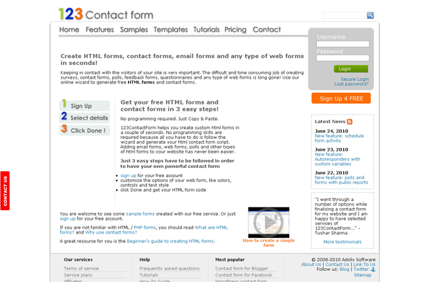 15 Nice Solutions for Free Contact Form Services